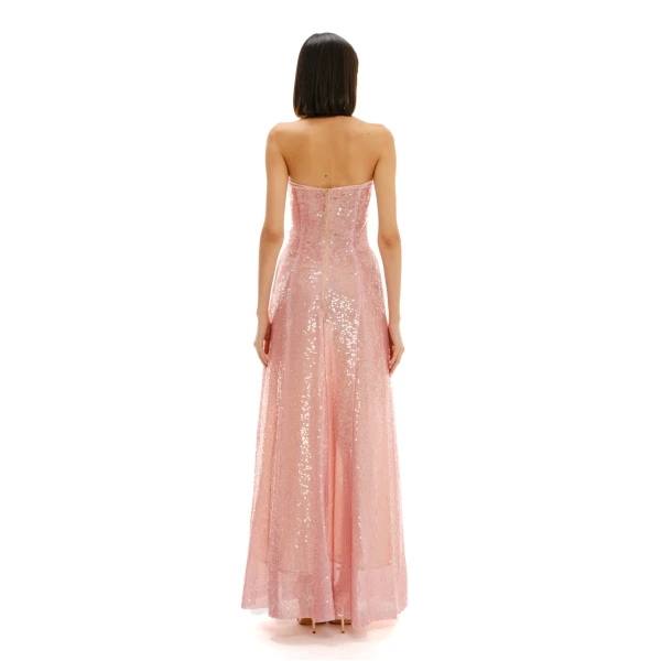 Avaro Figlio Sequin Bustier Midi Dress, view 4