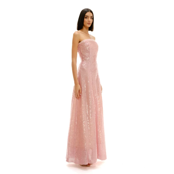 Avaro Figlio Sequin Bustier Midi Dress, view 5