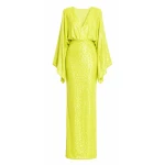 Avaro Figlio Sequins Long Dress With Kimono Arms