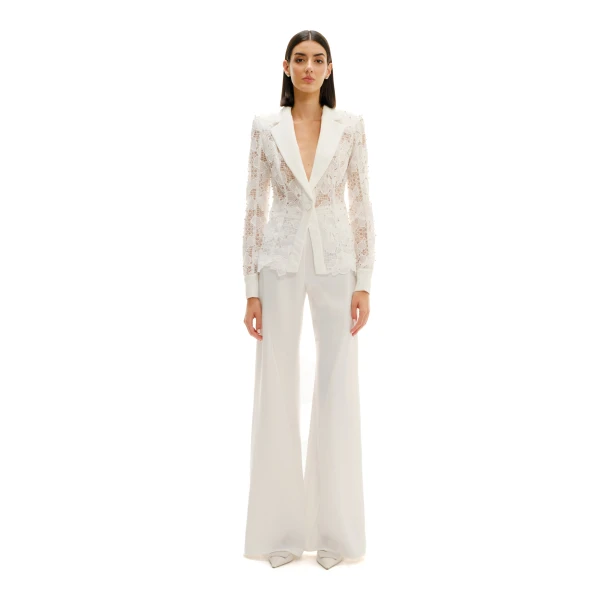 Avaro Figlio Sheer Mist Lace Blazer, view 2