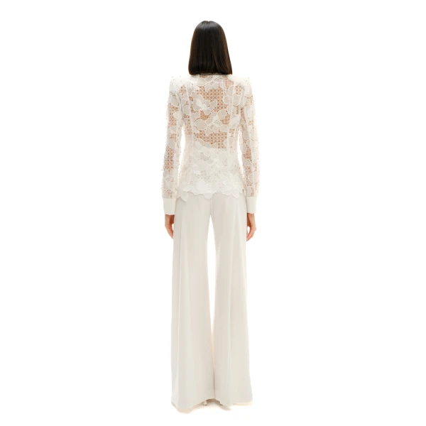 Avaro Figlio Sheer Mist Lace Blazer, view 4