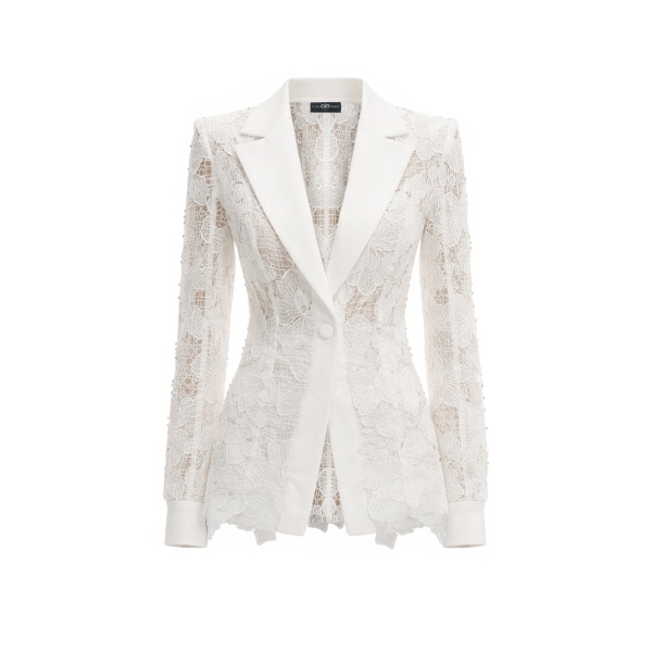 Avaro Figlio Sheer Mist Lace Blazer