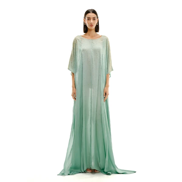 Avaro Figlio Square Kaftan With Crystal Gradient, view 2