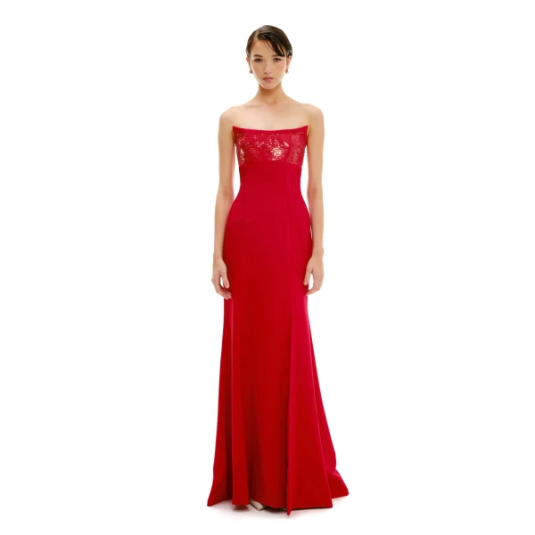 Avaro Figlio Starry Bustier Maxi Dress, view 2