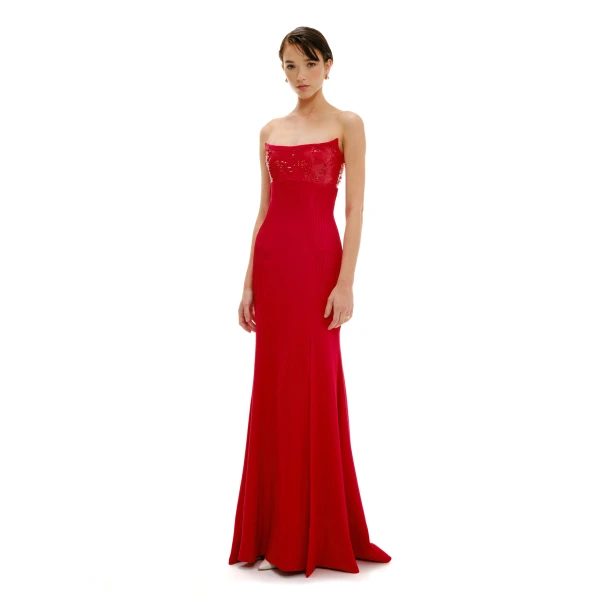 Avaro Figlio Starry Bustier Maxi Dress, view 5