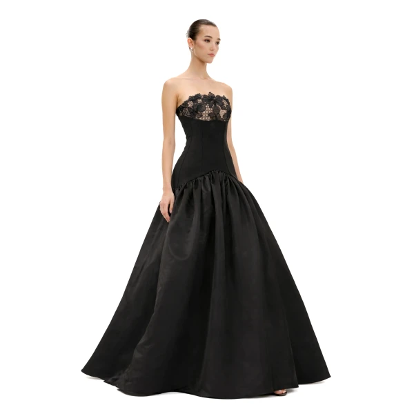 Avaro Figlio Strapless Ball Gown With Fitted Bodice, view 5