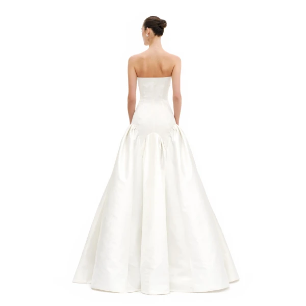 Avaro Figlio Strapless Ball Gown With Voluminous Skirt, view 2