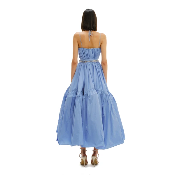 Avaro Figlio Strapless Volume Midi Dress With Bustier, view 4