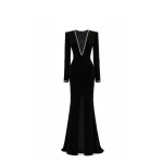 Avaro Figlio Suited Silhouette Maxi Dress With Long Sleeves
