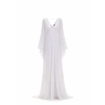 Avaro Figlio White Embellished Kaftan Style Gown