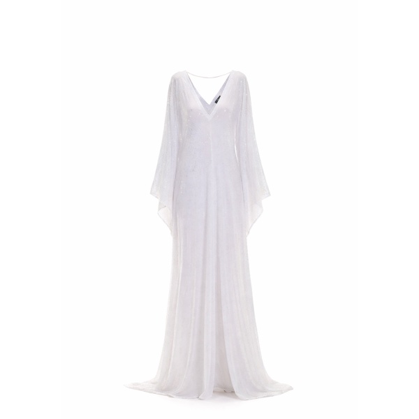 Avaro Figlio White Embellished Kaftan Style Gown