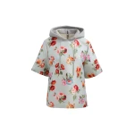 Brandon Maxwell Aine Hoodie in Light Blue Floral