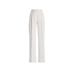 Brandon Maxwell Anja Trouser in Ivory and Navy Pinstripe