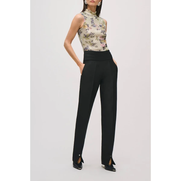 Brandon Maxwell Beatrix Trouser in Black, view 2