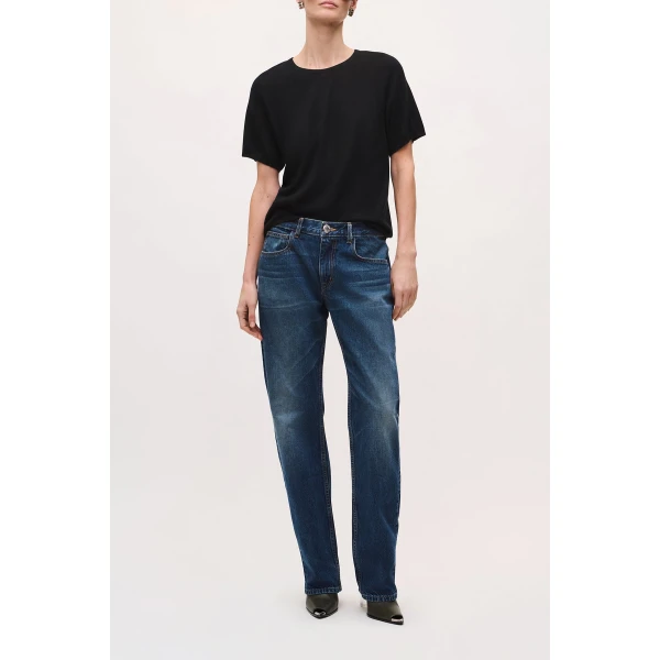 Brandon Maxwell Beau Jean in Indigo, view 2