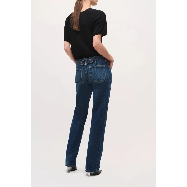Brandon Maxwell Beau Jean in Indigo, view 4
