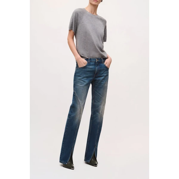 Brandon Maxwell Campbell Jean in Indigo, view 2