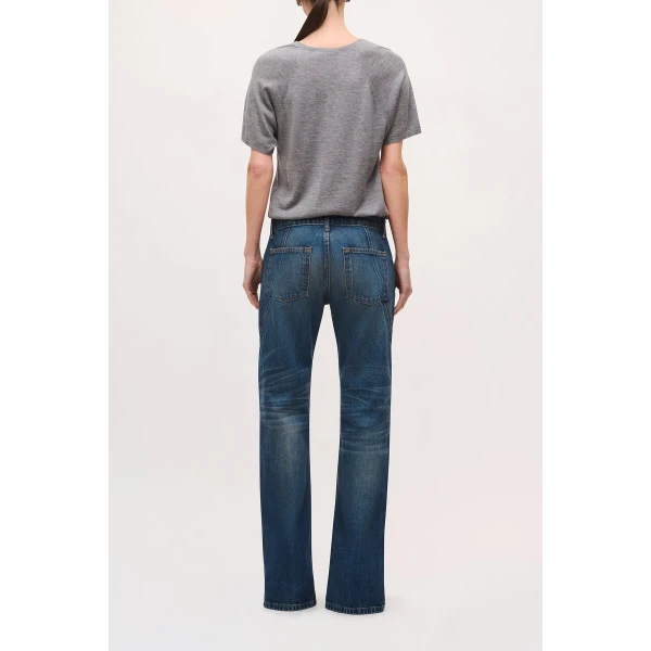 Brandon Maxwell Campbell Jean in Indigo, view 5