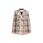 Brandon Maxwell Delaney Jacket in Multicolor Plaid