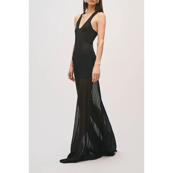 Brandon Maxwell Delphine Gown in Black, view 4