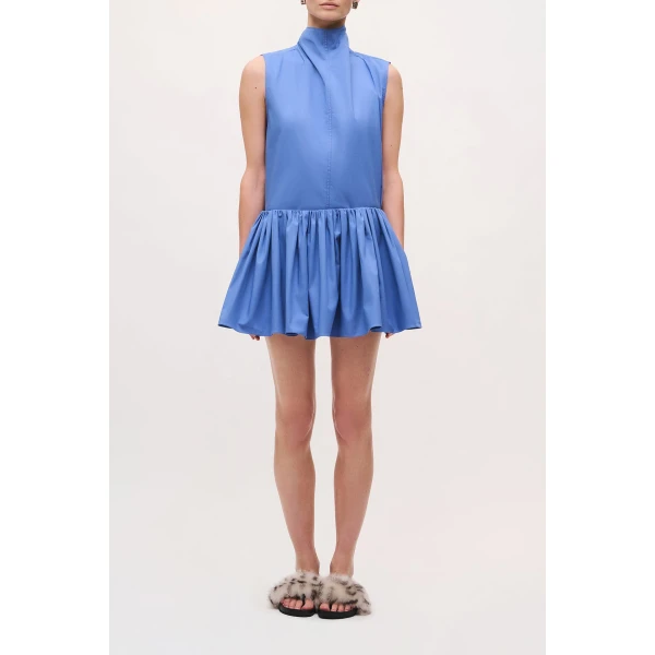 Brandon Maxwell Hadley Skirt in French Blue, view 2