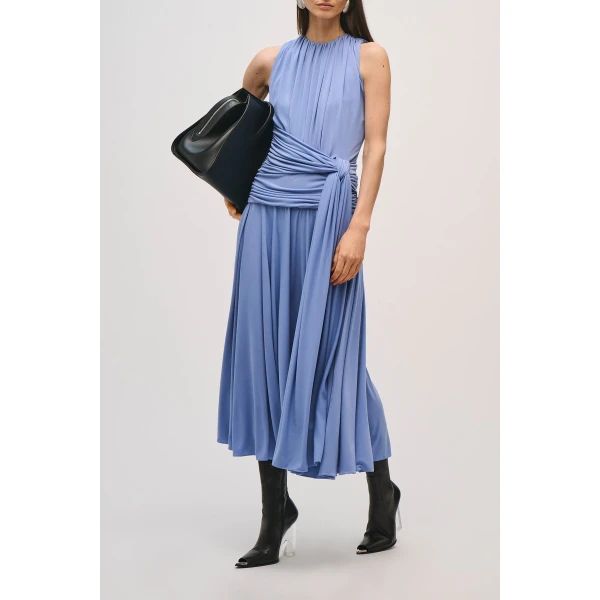 Brandon Maxwell Isadora Dress in Celeste Blue, view 2