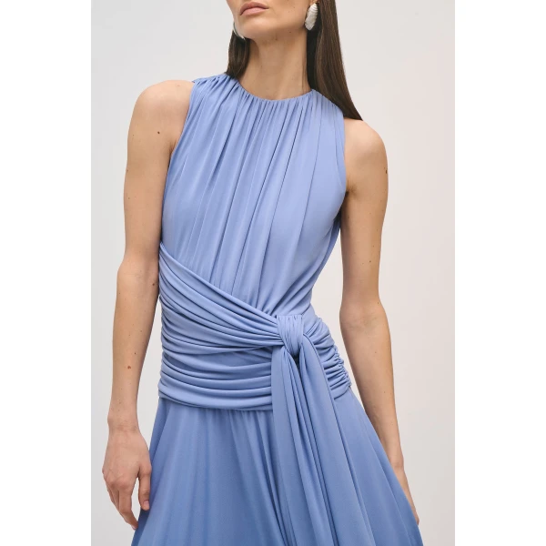 Brandon Maxwell Isadora Dress in Celeste Blue, view 3