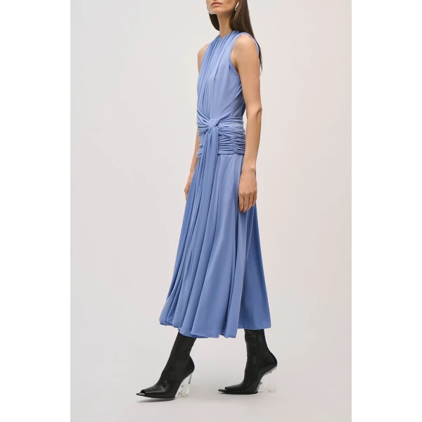 Brandon Maxwell Isadora Dress in Celeste Blue, view 4
