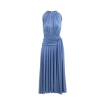 Brandon Maxwell Isadora Dress in Celeste Blue