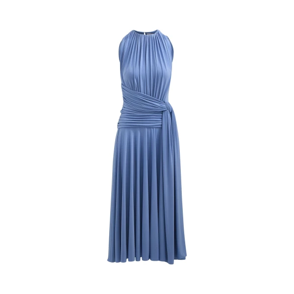 Brandon Maxwell Isadora Dress in Celeste Blue