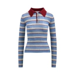 Brandon-Maxwell-Joni-Polo-Top-in-Blue-Stripe30965_nobg Brandon Maxwell Joni Polo Top in Blue Stripe