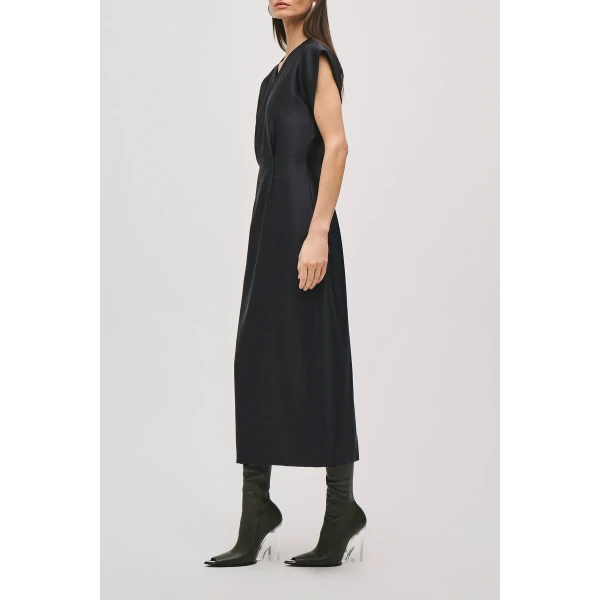 Brandon Maxwell Keaton Dress in Black, view 4