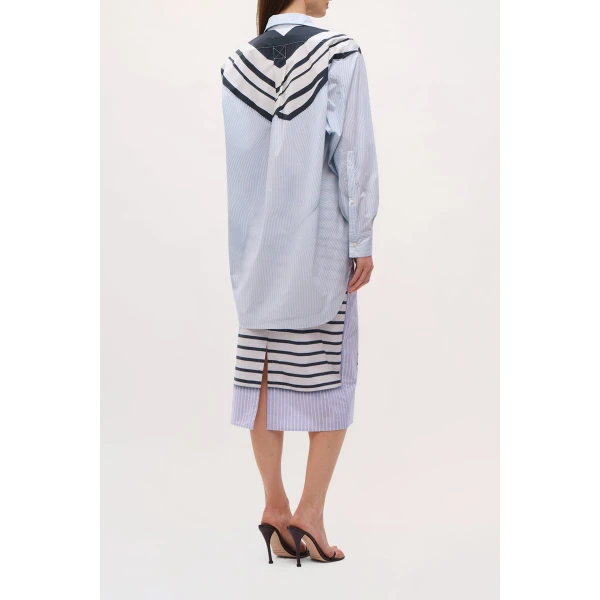 Brandon Maxwell Keegan Shirt in Trompe l’Oeil, view 3
