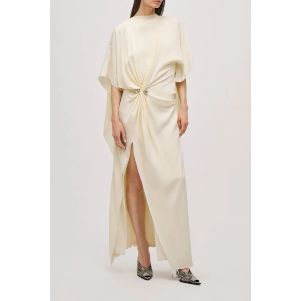 Brandon Maxwell Lucia Dress in Ivory, view 3