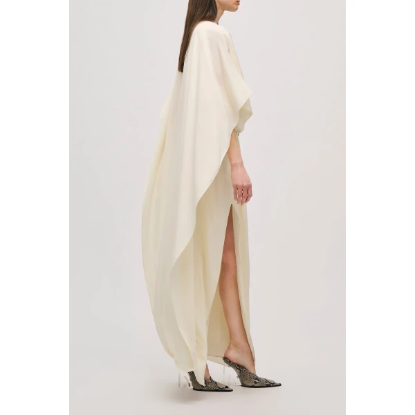 Brandon Maxwell Lucia Dress in Ivory, view 4