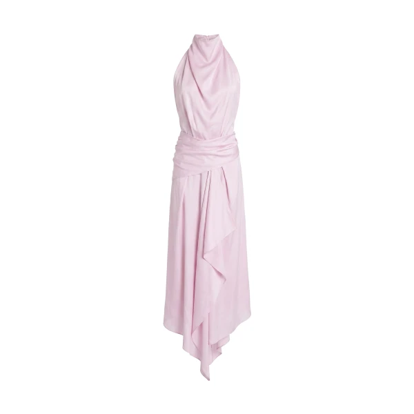 Brandon Maxwell Marin Dress in Dusty Pink