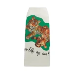 Brandon Maxwell Mercer Skirt in Tiger Graphic