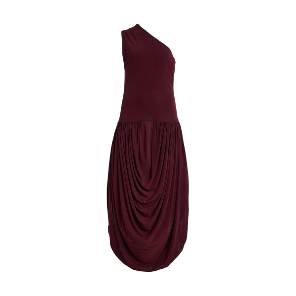 Brandon Maxwell Mila Dress in Merlot