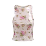 Brandon Maxwell Noemi Top in Pailette Blush Floral