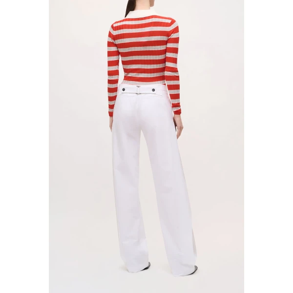 Brandon Maxwell Parks Trouser in White, view 4