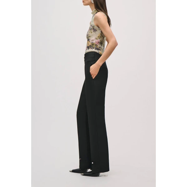 Brandon Maxwell Piper Top in Pailette Green Floral, view 3