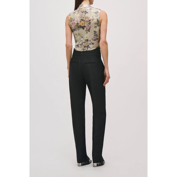 Brandon Maxwell Piper Top in Pailette Green Floral, view 4