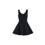 Brandon Maxwell Poppy Mini Dress in Black