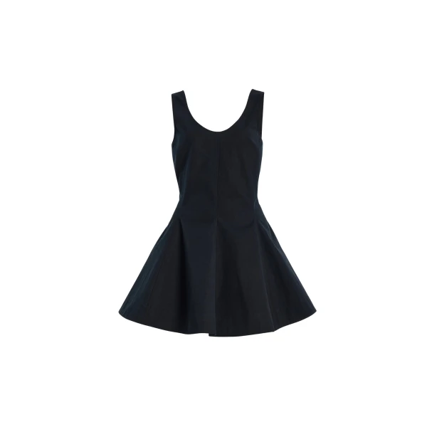 Brandon Maxwell Poppy Mini Dress in Black