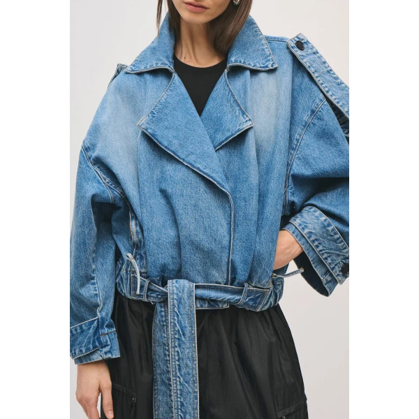 Brandon Maxwell Regan Trench in Xs Coat, view 3