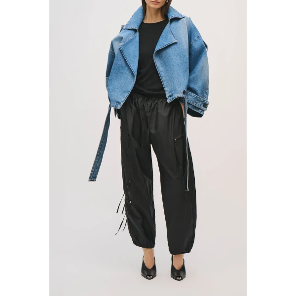Brandon Maxwell Scout Pant in Black, view 2