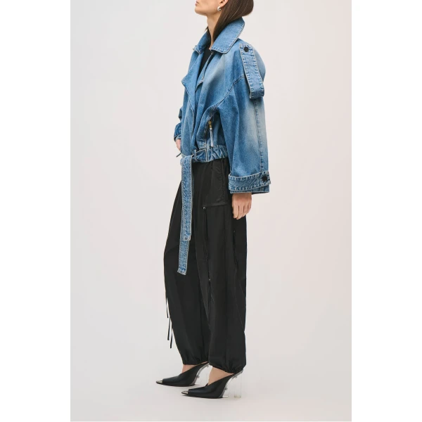 Brandon Maxwell Scout Pant in Black, view 4
