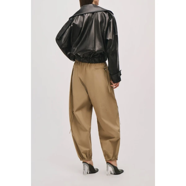 Brandon Maxwell Scout Pant in Khaki, view 4