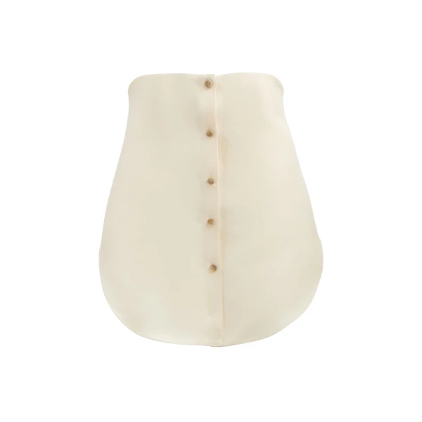 Brandon Maxwell Shea Top in Ivory