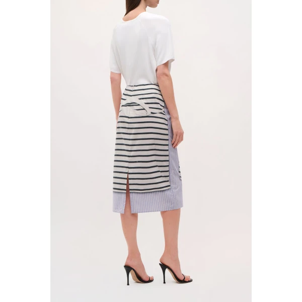 Brandon Maxwell Townes Skirt in Trompe l’Oeil, view 3